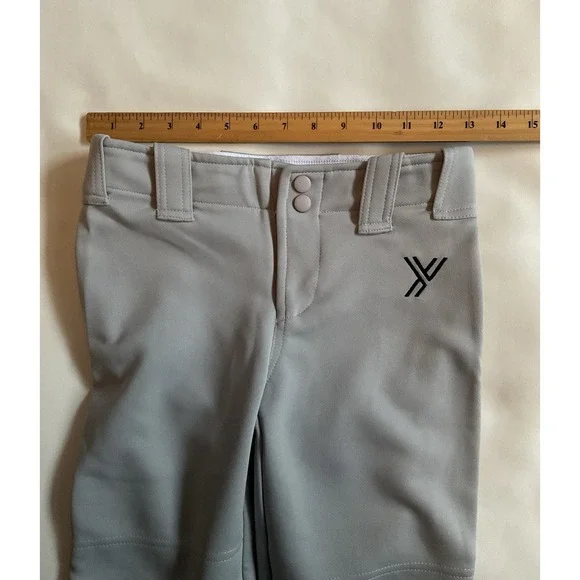 Youper Youth Medium Baseball Pants Boys Capri Softball Pants Gray - Picture 6 of 8